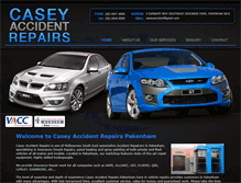 Tablet Screenshot of caseyaccidentrepairs.com.au